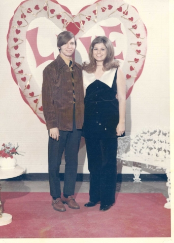 Connie Hamernik and Terry Doverspike at NHHS Valentines Dance 1971
